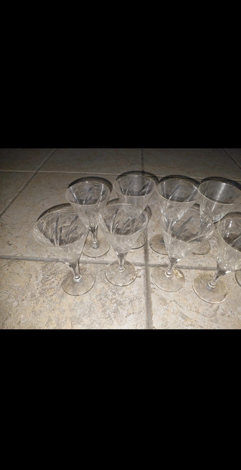 lot verres cristal bossu, Collections, Enlèvement