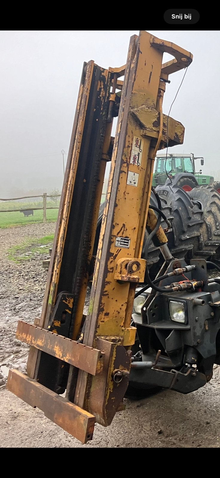 Hefmast voor tractor, Ophalen