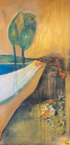 Kunsthandel Gennep - "De Olijfberg", Antiquités & Art, Art | Peinture | Moderne, Enlèvement ou Envoi, Signé, Technique mixte