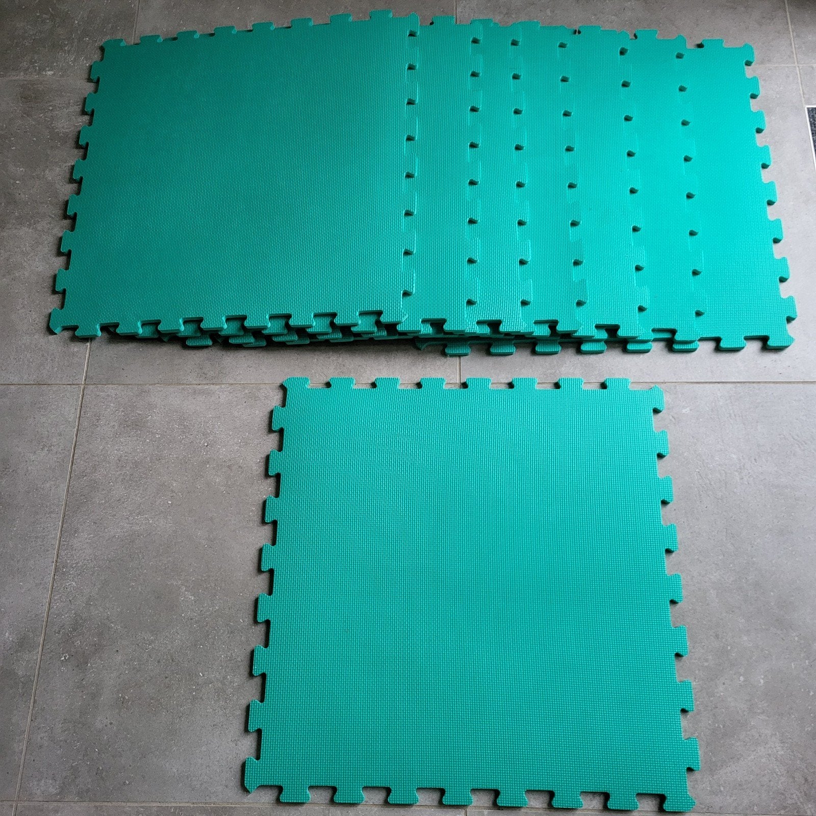 anti-slip Eva puzzelmat - speelmat/sportmat - groen, Ophalen of Verzenden, Zo goed als nieuw, Fitnessmat