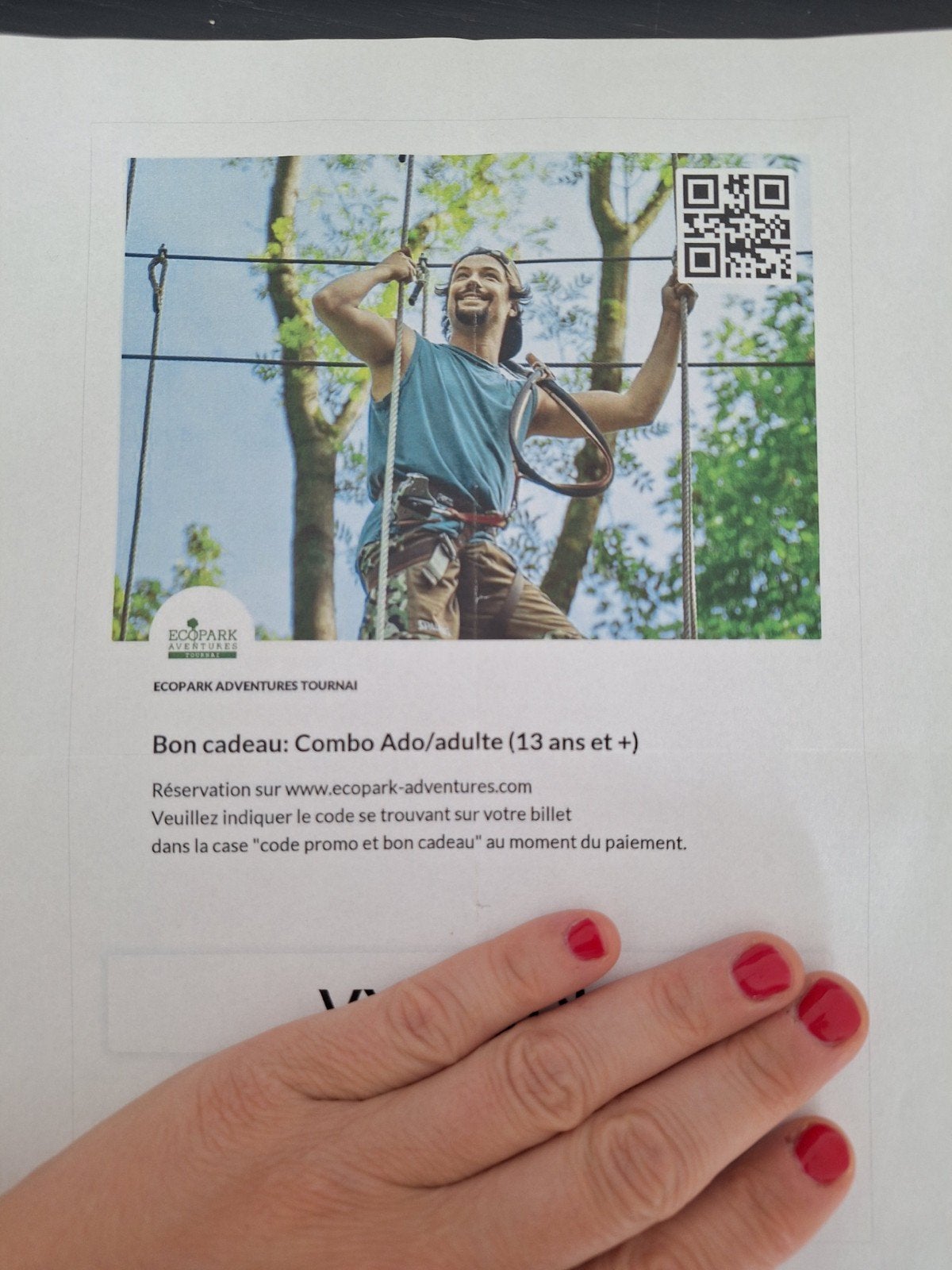 1 billet combiné pour la visite d'Ecopark Adventures, Livres, Enlèvement ou Envoi
