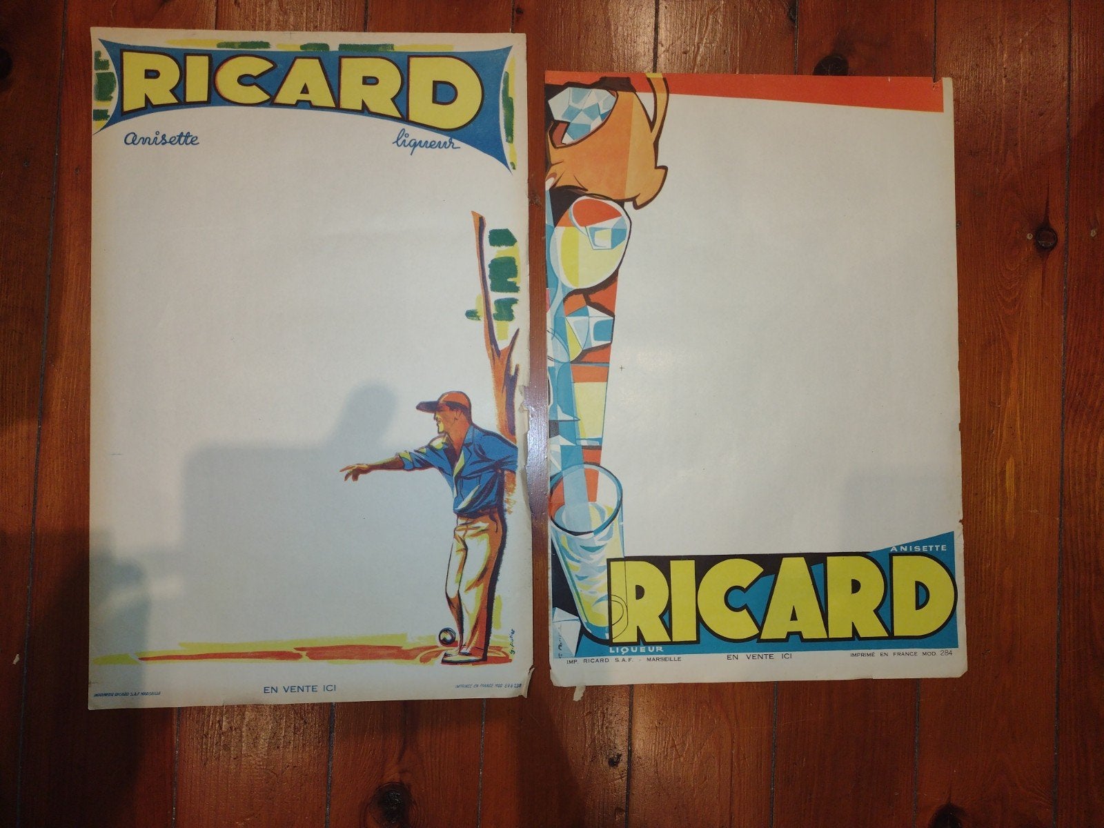 2 affiches Ricard, Enlèvement ou Envoi
