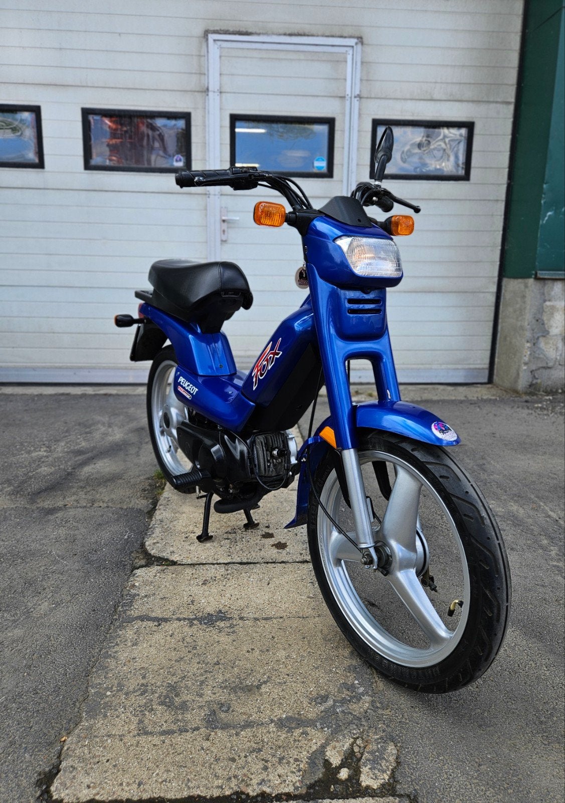 Peugeot Fox Deluxe "Metallic Blue" 50cc klasse A 5.655 km!!, Fietsen en Brommers, Verzenden, Klasse A (25 km/u), 1 versnellingen