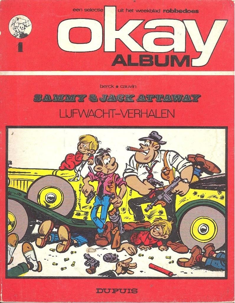 Okay album nr 1:Sammy - Lijfwacht verhalen., Boeken, Stripverhalen, Gelezen, Eén stripboek, Ophalen of Verzenden, Berck