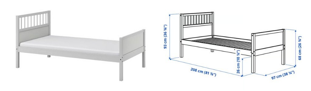 IKEA SMYGA éénpersoonsbed, Huis en Inrichting, Ophalen, Gebruikt, 90 cm, Eenpersoons