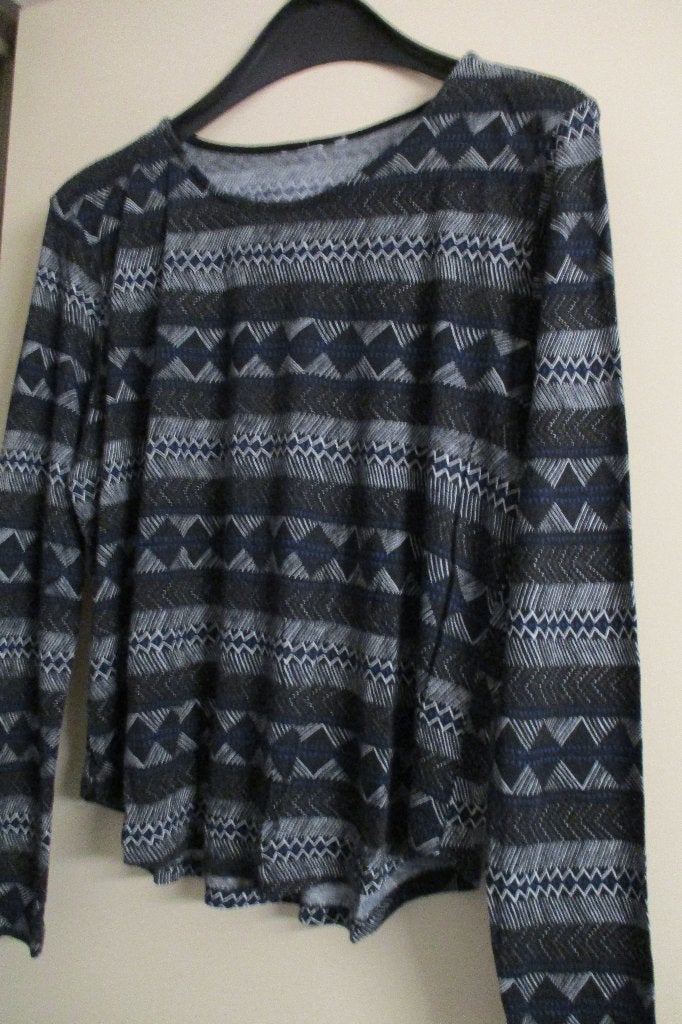 Blouse/chemise bleue à carreaux et rayures avec M, Vêtements | Femmes, Enlèvement ou Envoi, Comme neuf, Taille 38/40 (M), Bleu