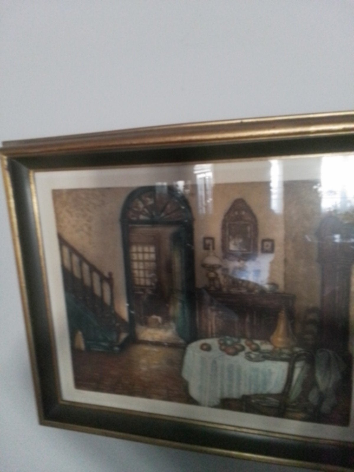 interieur ets A.Geubens  185/300, Antiquités & Art, Art | Peinture | Classique, Enlèvement ou Envoi, Sous verre, Autres sujets