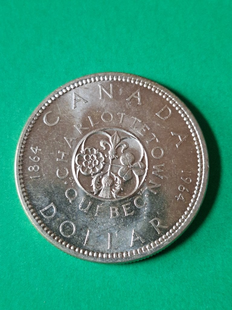 1964 Canada 1 dollar en argent Charlottetown, Envoi, Amérique du Nord, Monnaie en vrac, Argent