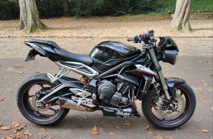 Triumph Street Triples 765 RS, Occasion, Handvatverwarming, 3 cilinders, Particulier