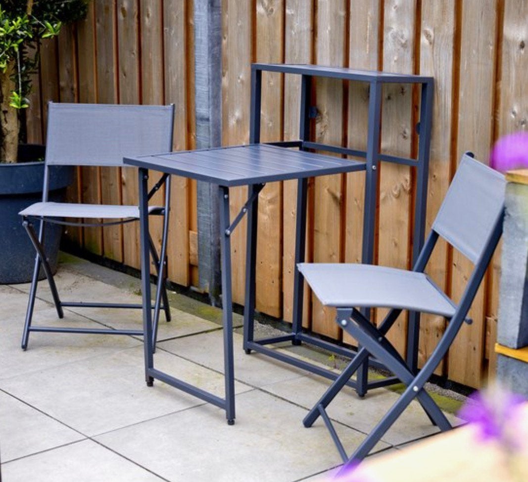 Terrasset in metaal, Tuin en Terras, Tuinsets en Loungesets, Ophalen, Zo goed als nieuw