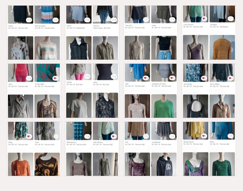 48 pièces Taille M