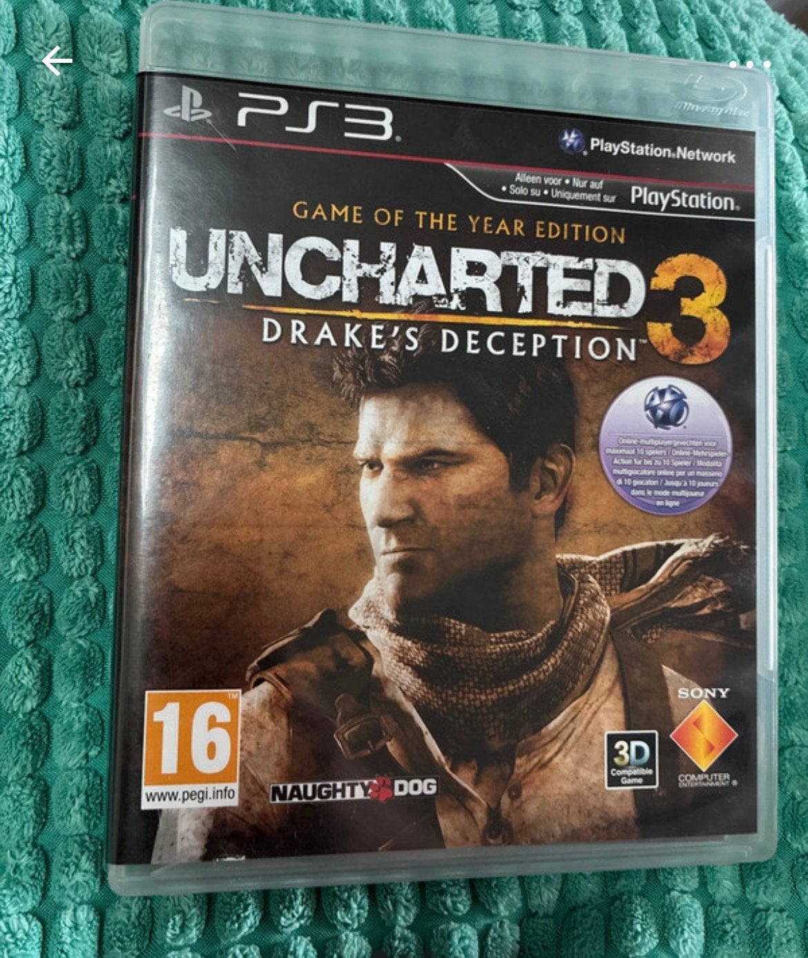 PS3 Uncharted3 met handleiding, Ophalen, Zo goed als nieuw