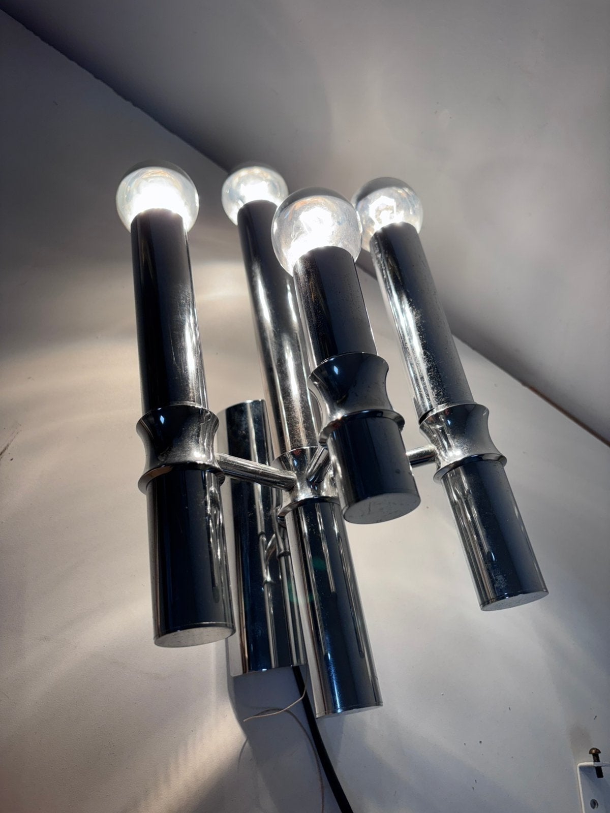vintage Space Age wandlamp Gaetano Sciolari voor Boulanger., Ophalen of Verzenden