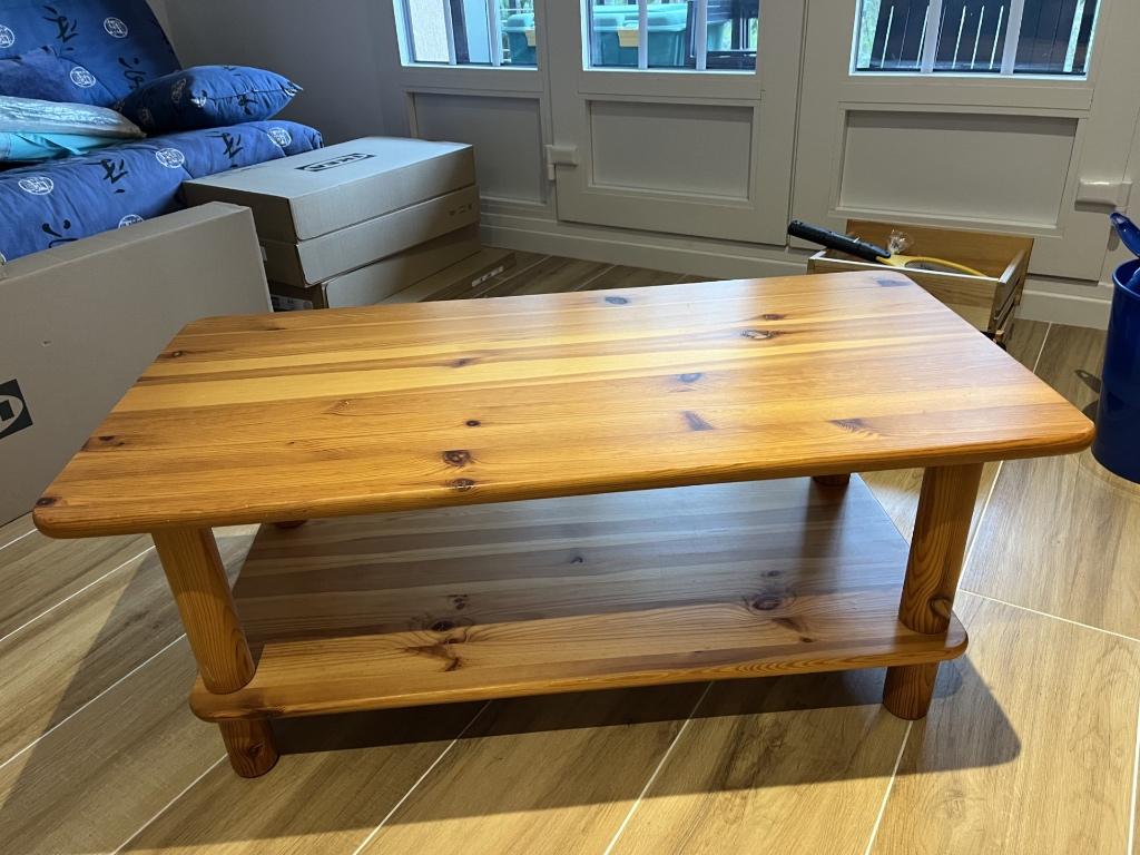 Table basse de salon en pin massif, Moins de 50 cm, 50 à 100 cm, Enlèvement, Utilisé