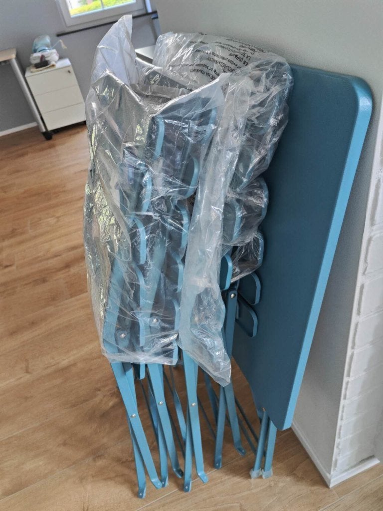 Bistro Terras/Tuin metalen tafel en stoelen Nieuw!, Ophalen, Nieuw
