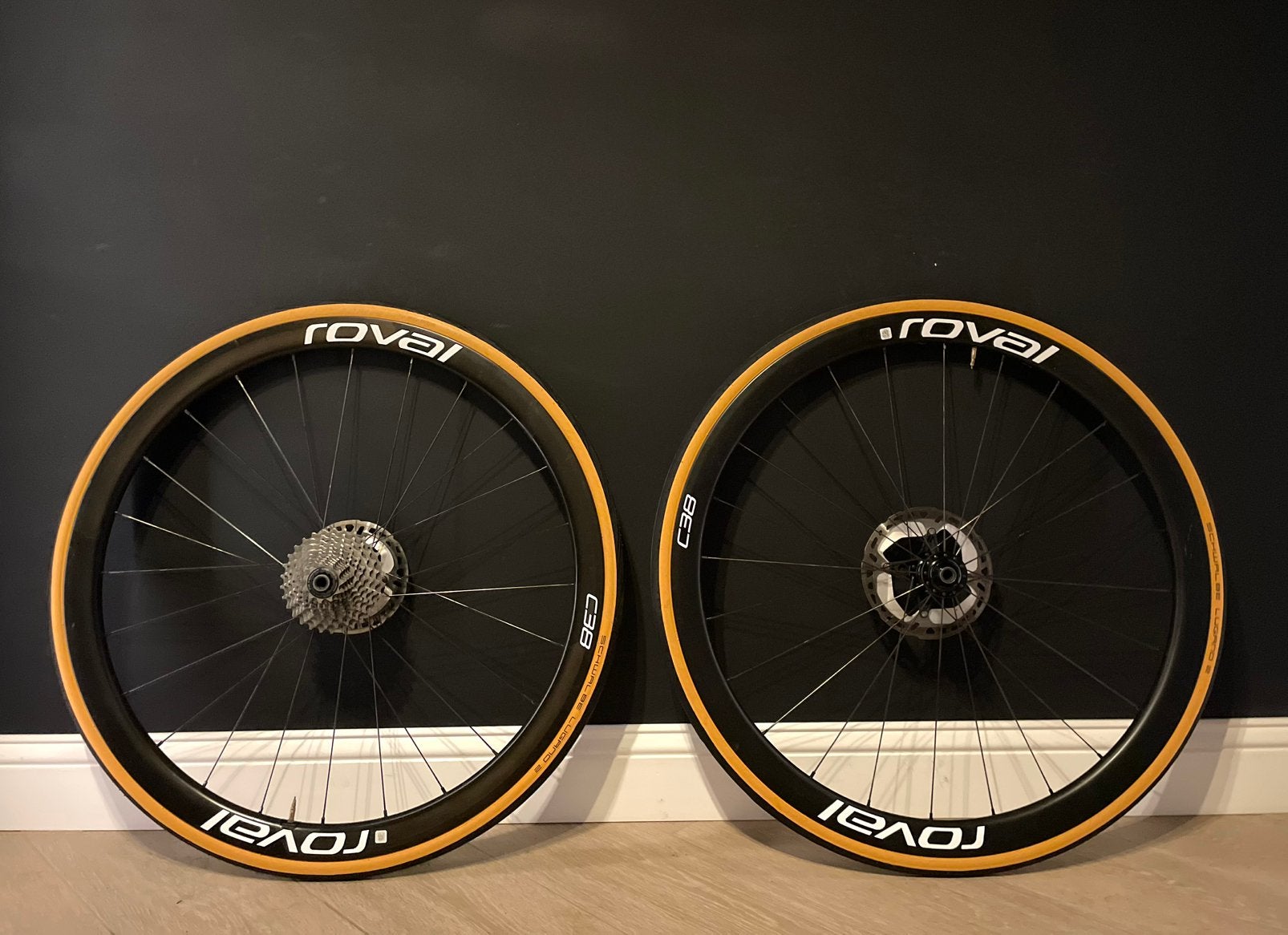 Roval C38 carbon schijfwielset met banden of tubeless, Fietsen en Brommers, Fietsonderdelen, Roval, Roval, Ophalen of Verzenden