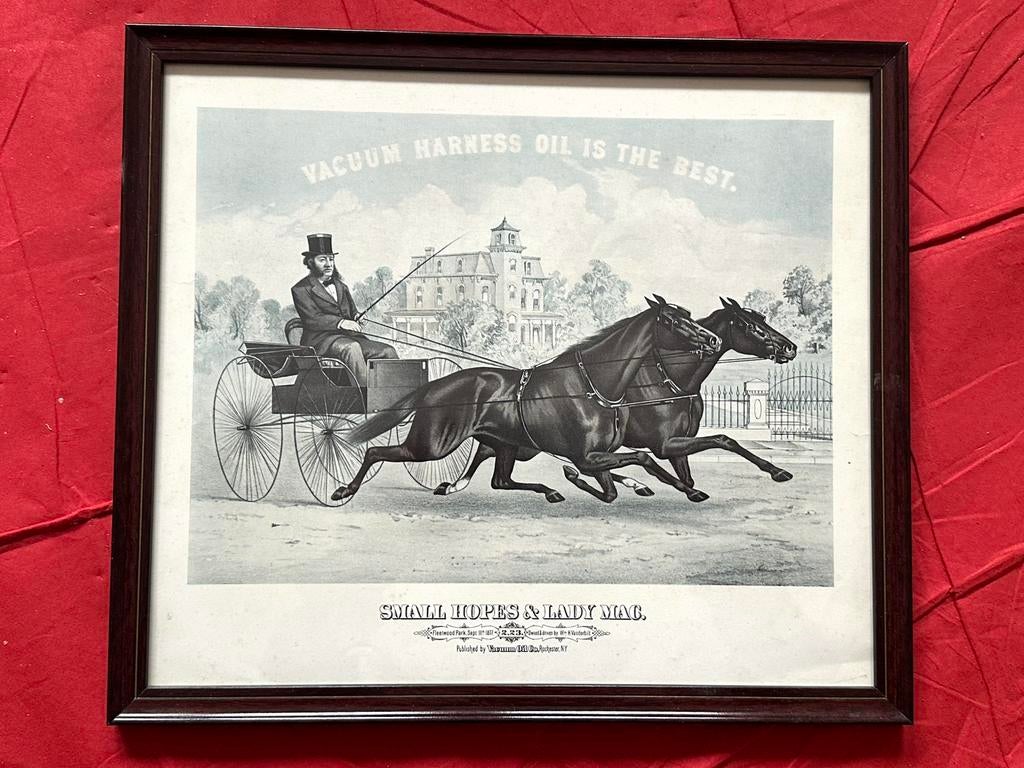 Gravure ancienne – Chevaux attelés (style XIXe), Antiquités & Art, Enlèvement, Gravure