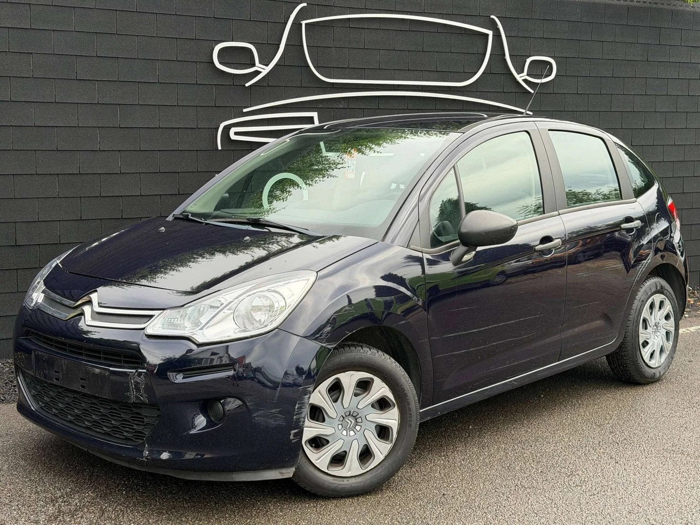 Citroën C3 1.0+DEGATS CARROSSERIE VOIR PHOTOS+EURO 6B, Auto's, Electronic Stability Program (ESP), Stof, Blauw, Bedrijf