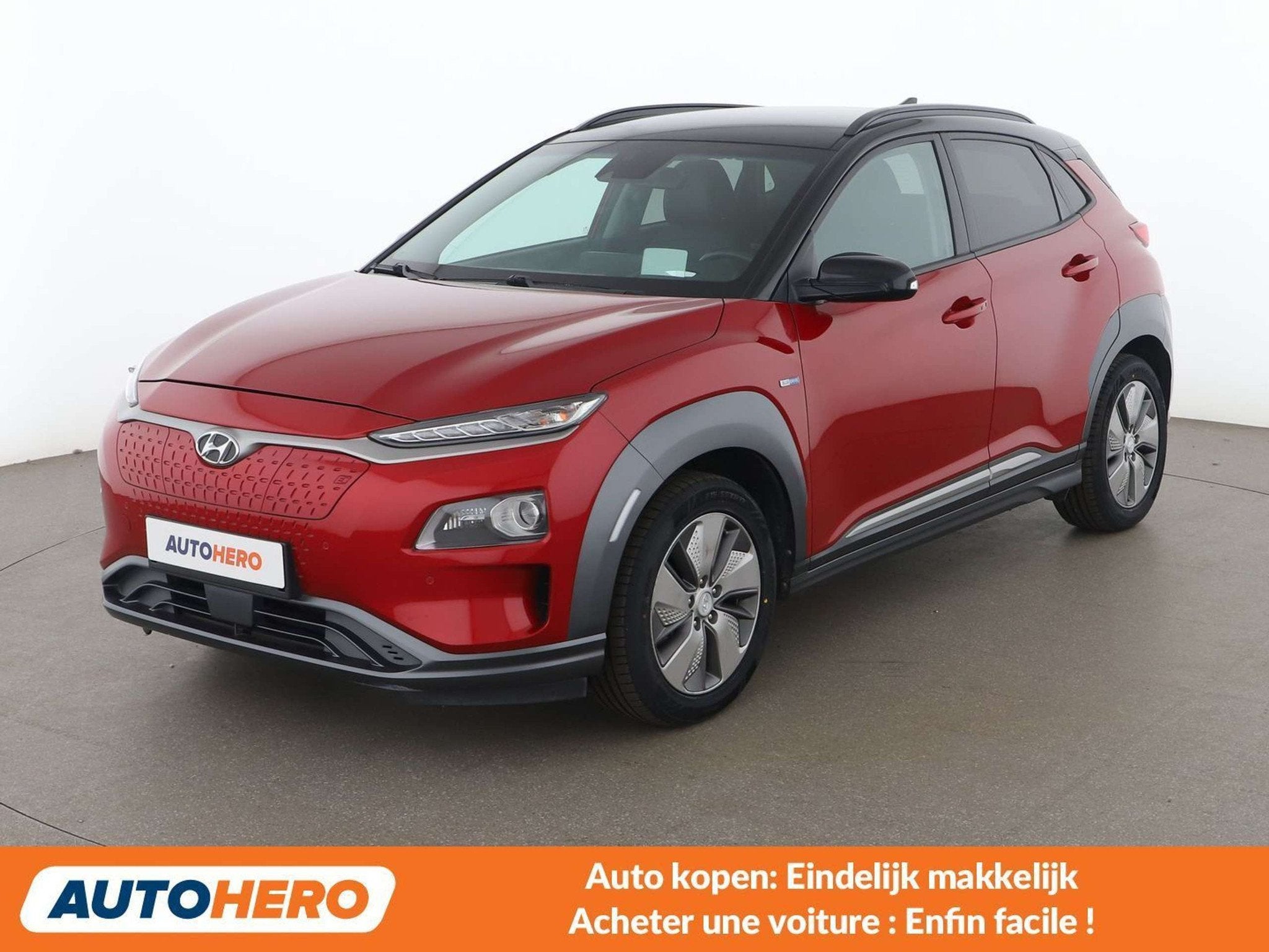 Hyundai KONA Electric drive 150 kW Executive 2WD (bj 2019), Auto's, Gebruikt, Zwart, Leder, Elektrisch
