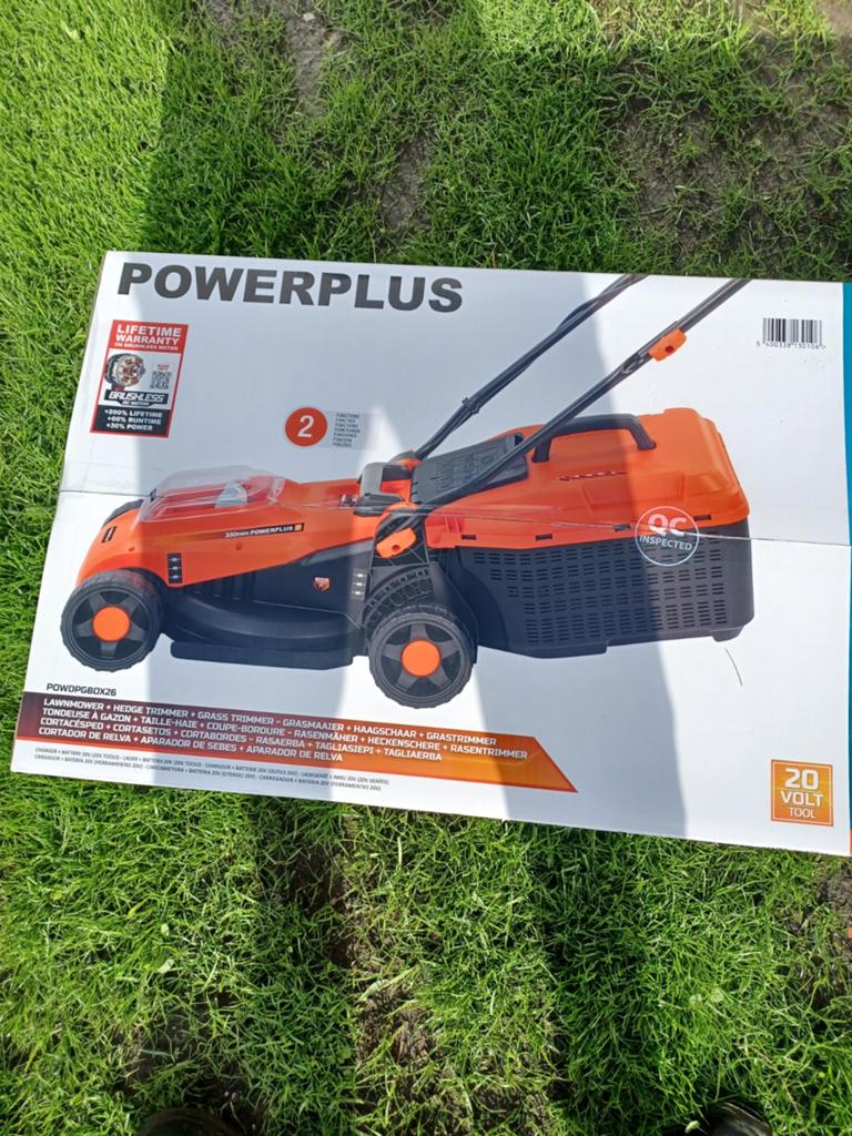 Powerplus dual power grasmaaier, Ophalen, Cirkelmaaier, Accu-grasmaaier, Nieuw