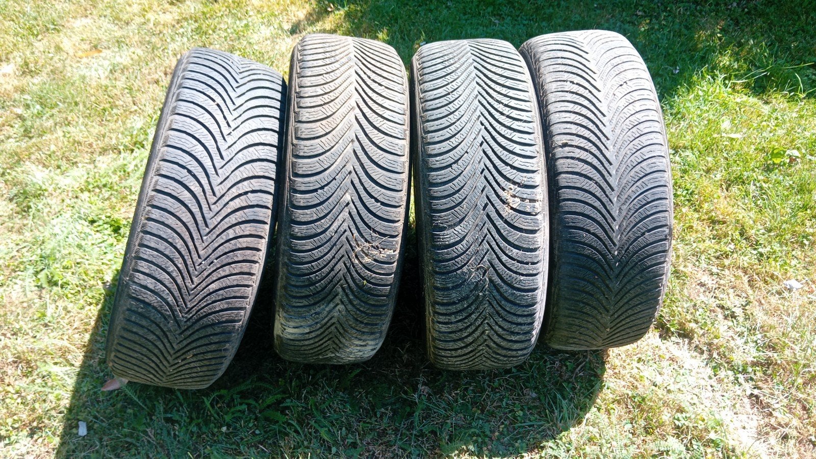 4 Michelin Alpin 205 60 16 winterbanden, Auto-onderdelen, Banden en Velgen, Ophalen, Gebruikt, 16 inch, Band(en)