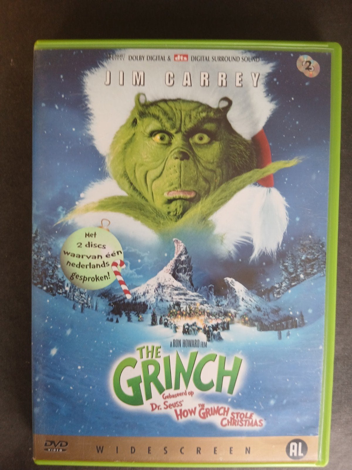 The Grinch (2000) Jim Carrey (2 disc exition), Enlèvement ou Envoi, Tous les âges, Fantasy, Néerlandais