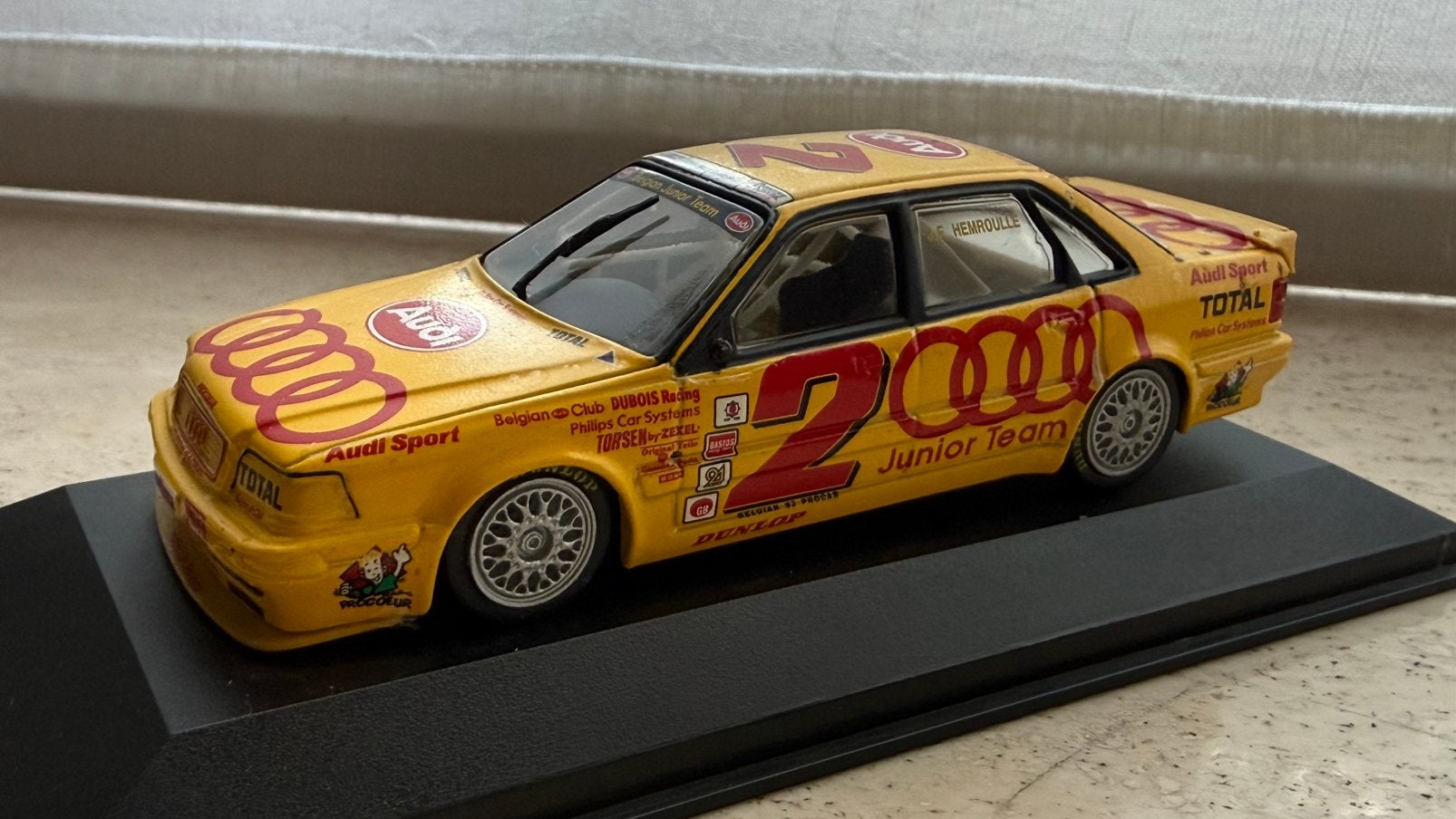 Audi V8 Quattro evo, Hobby en Vrije tijd, Modelauto's | 1:43, Zo goed als nieuw, Auto, MiniChamps, Ophalen of Verzenden