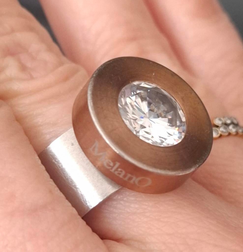 Melano verwisselbare ring T50, Handtassen en Accessoires, Met kristal, Gebruikt, IJzer of Staal, Ophalen of Verzenden