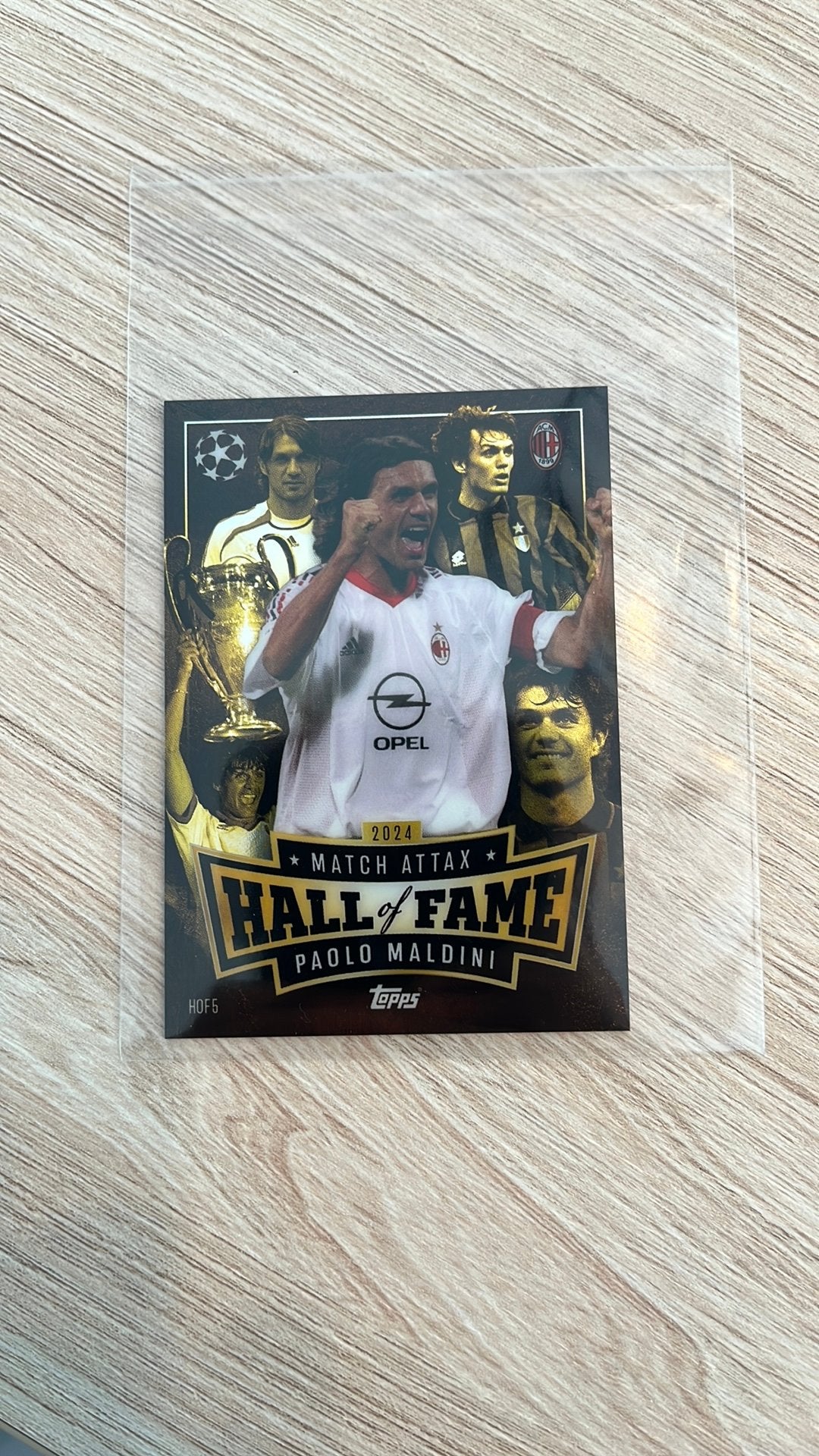 Paolo Maldini match attax 2024/2025 chrome hall of fame, Ophalen of Verzenden, Nieuw, Plaatje