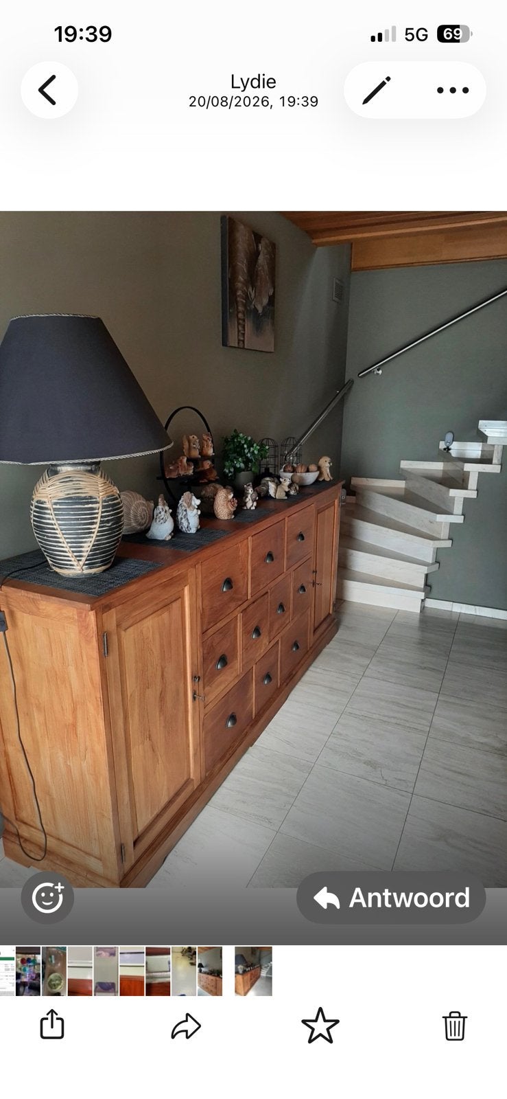 Dressoir in teak, Tuin en Terras, Buitenkeukens, Ophalen, Zo goed als nieuw