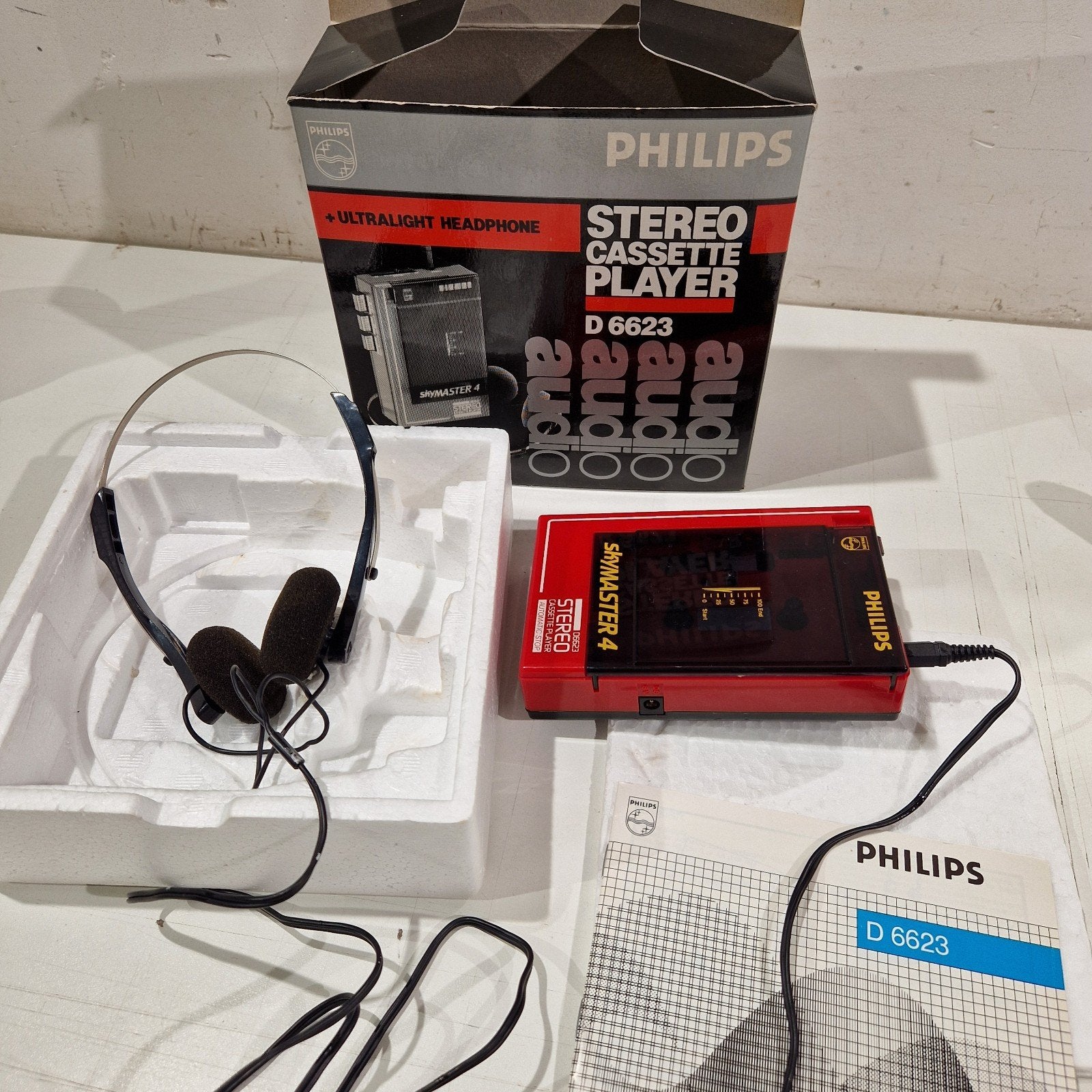 Philips Skymaster 4 D6623 Cassette Tape Player stereo, Audio, Tv en Foto, Cassettedecks, Ophalen of Verzenden, Enkel, Philips