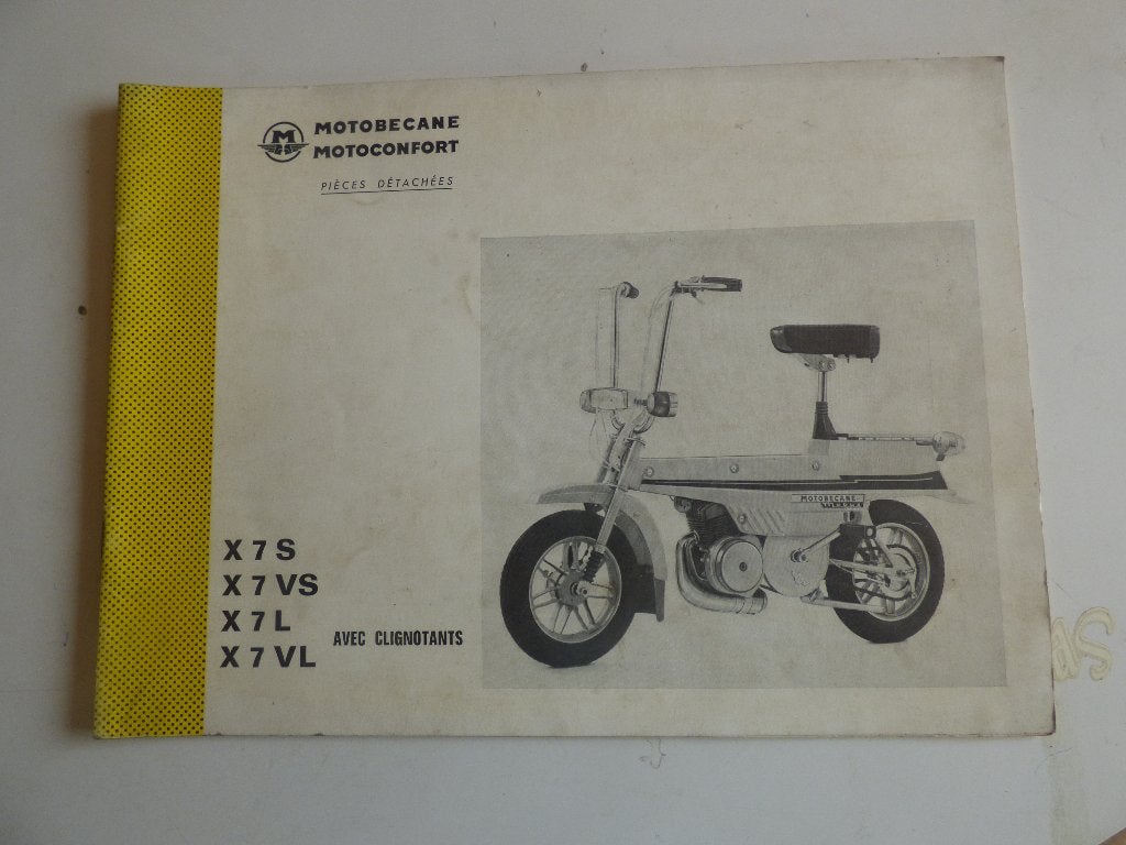 MOTOBECANE MOTOCONFORT TYPE X7 ONDERDELENLIJST, Fietsen en Brommers, Ophalen of Verzenden, Gebruikt
