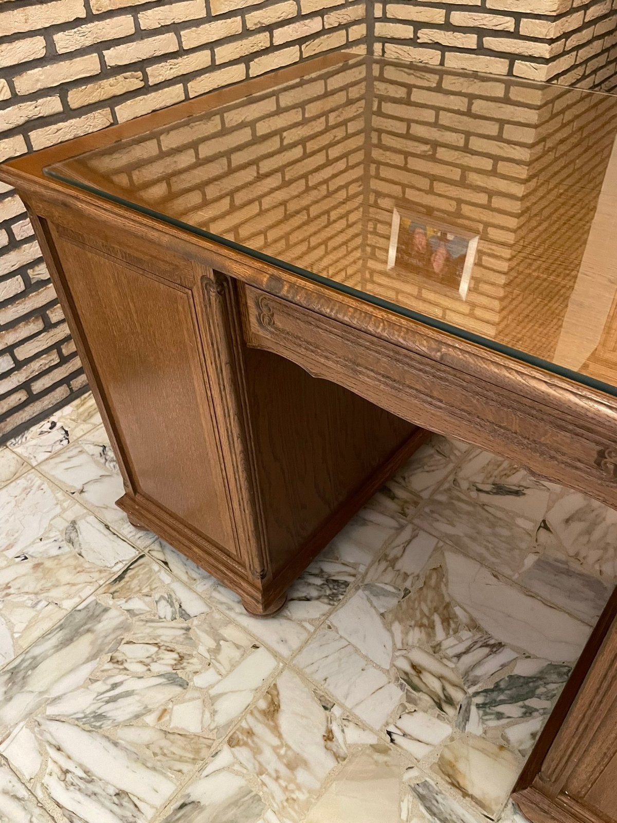Vintage eiken bureau, Ophalen