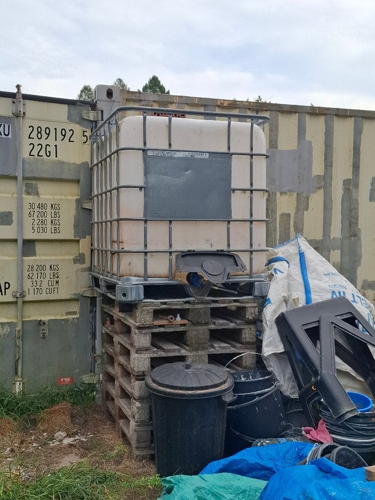 Ibc container, Enlèvement, Utilisé