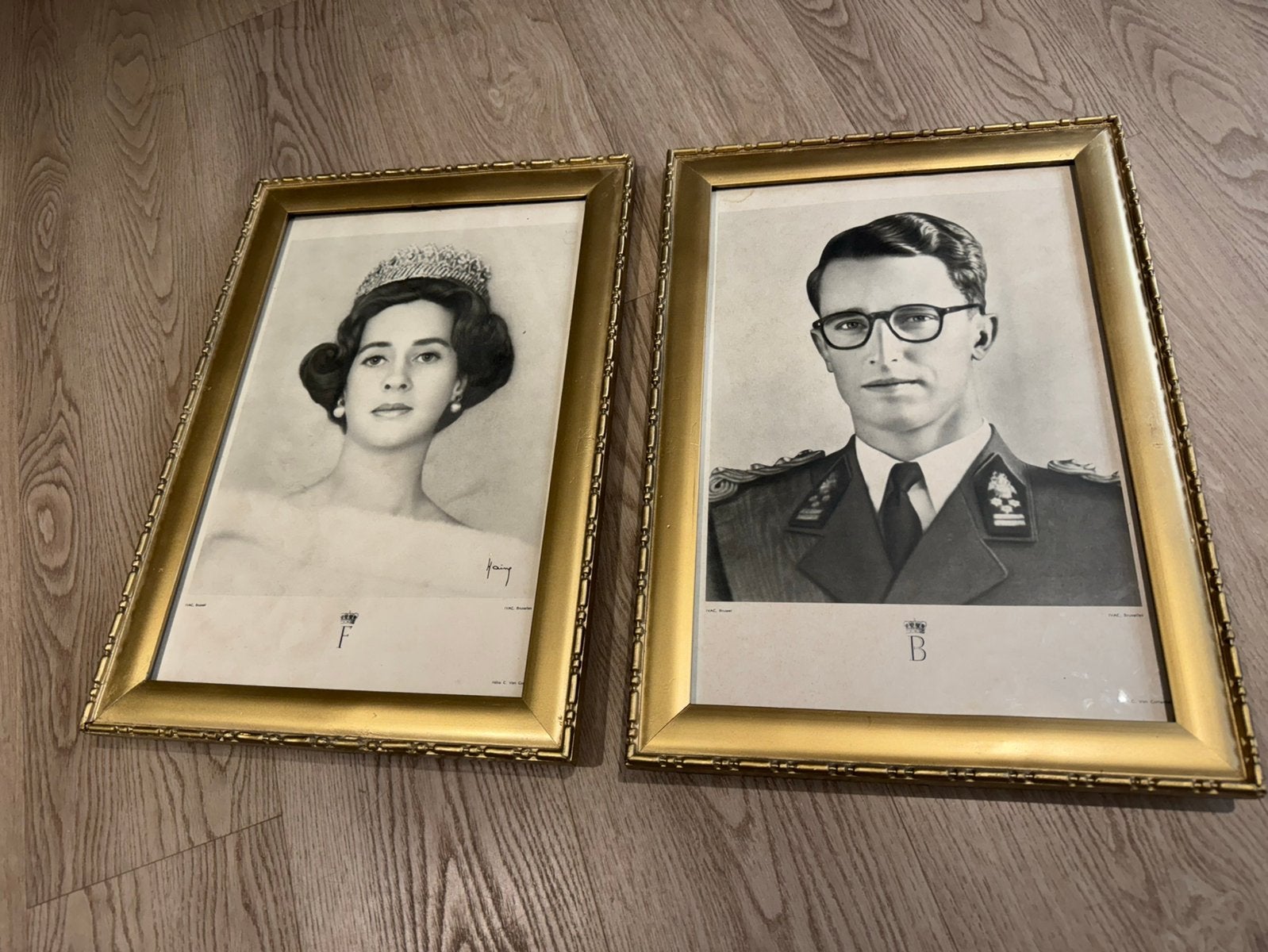 Iconisch staatsportret van Bouwdewijn en Fabiola 1960, Ophalen, Zo goed als nieuw, Overige materialen