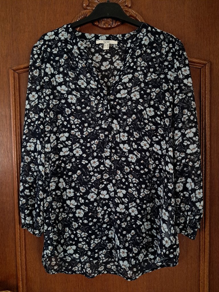 Blouse met ondertopje - maat 38, Kleding | Dames, Maat 38/40 (M), Blauw, Ophalen of Verzenden, Zo goed als nieuw
