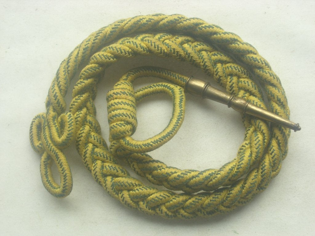 Congo belge : cordon fourragère aiguillette à ferret, Envoi, Armée de terre, Emblème ou Badge