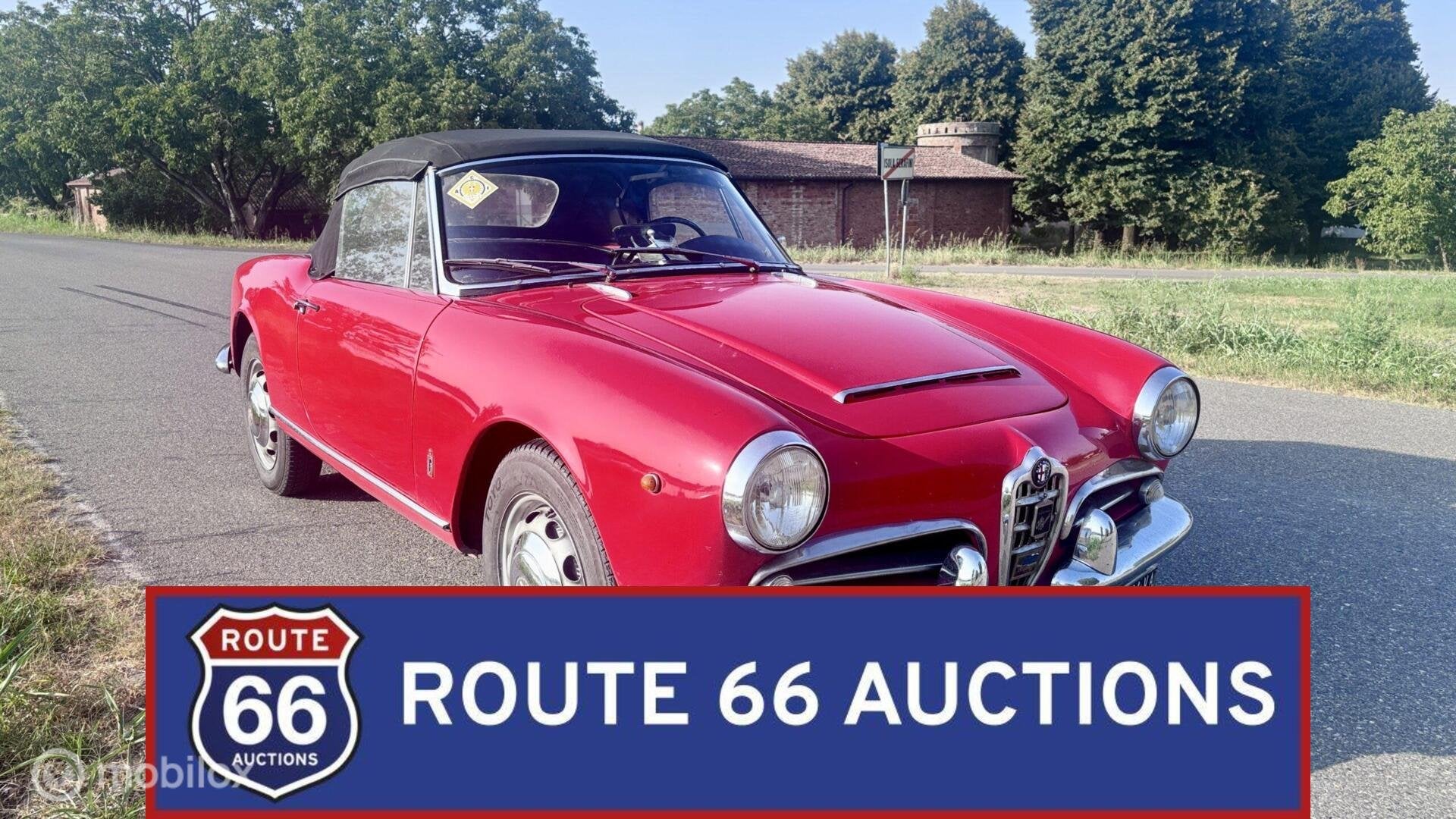 Alfa Romeo Giulia Spider | 1962 | Route 66 Auctions, Autos, Achat, Entreprise, Boîte manuelle, Autre carrosserie