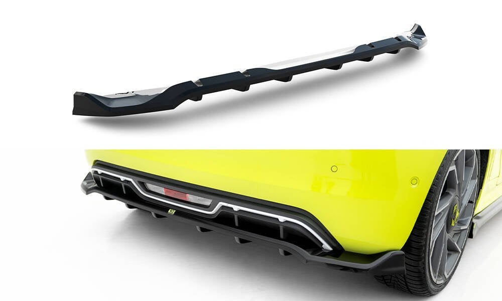 Maxton Design Abarth 500e Rear Centre Diffuser Vertical Bar, Verzenden