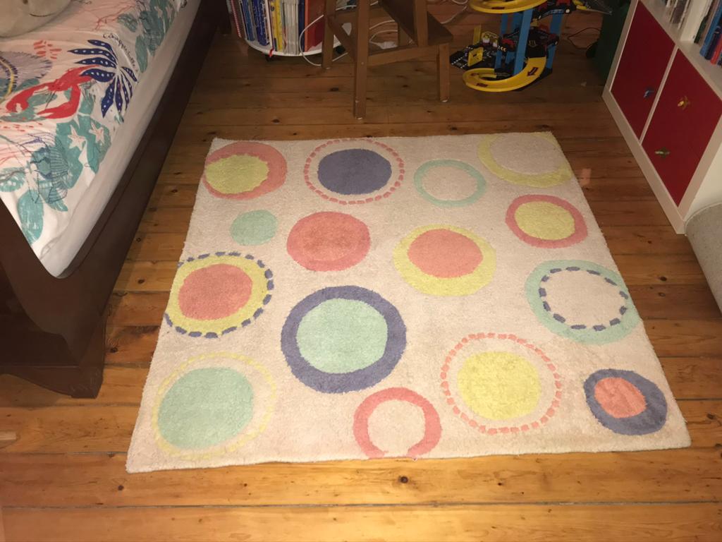 Tapis carré bulles de couleur, Maison & Meubles, Ameublement | Tapis & Moquettes, Enlèvement, Utilisé, Carré