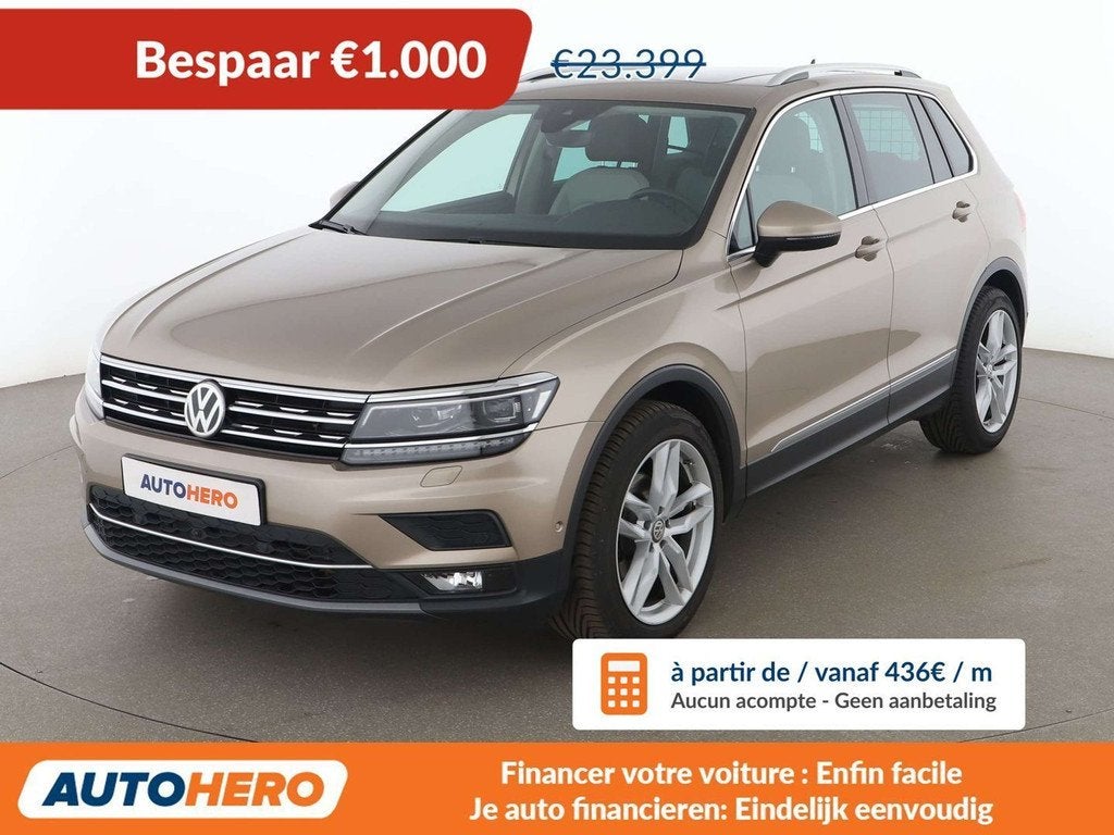 Volkswagen Tiguan 2.0 TDI Highline BlueMotion Tech, Auto's, Gebruikt, Adaptive Cruise Control, 5 deurs, 150 pk