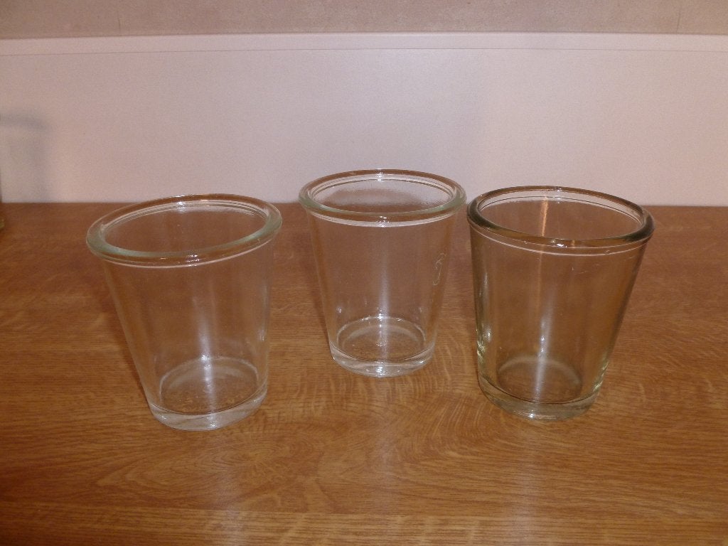 16  Pots en verre VINTAGE année 70 pour confiture, bougies, Maison & Meubles, Vintage, Comme neuf, Verre, Enlèvement