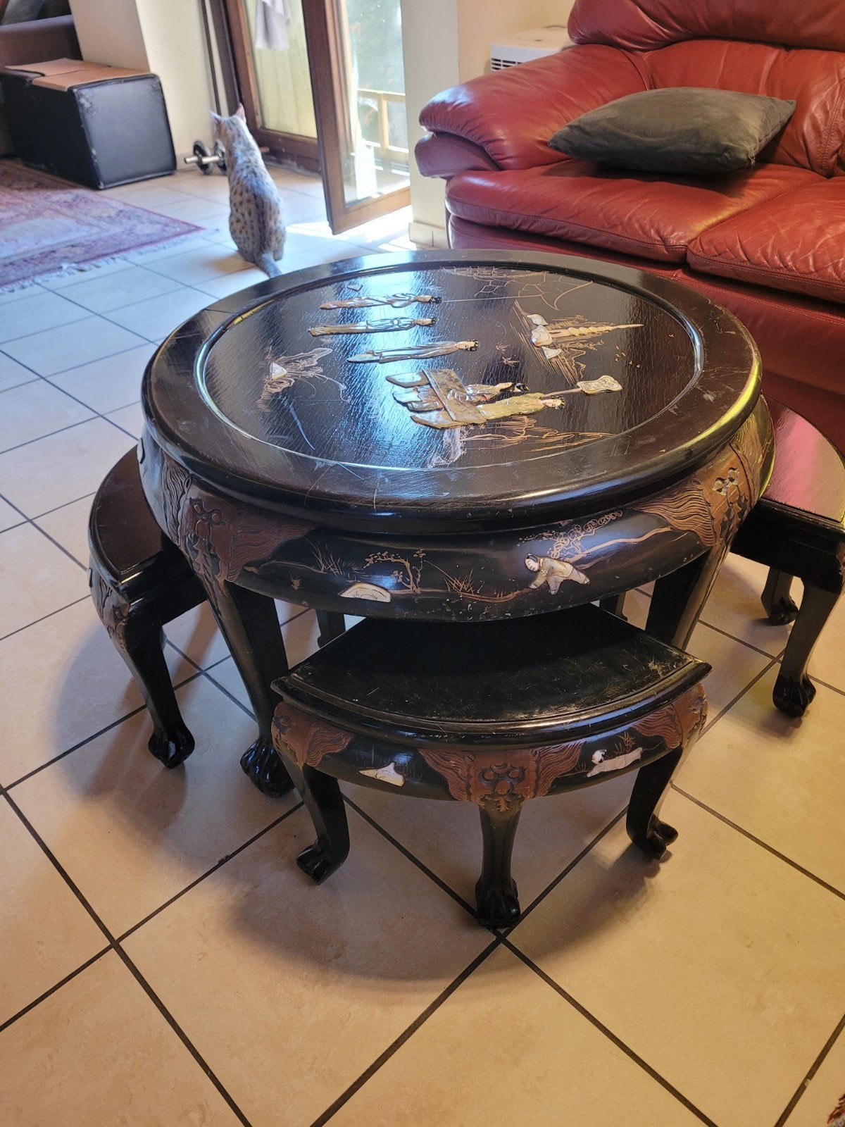 Vintage Chinese tafel, Enlèvement