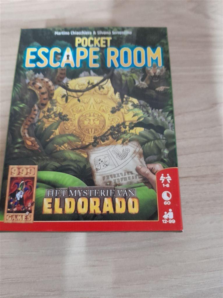 Pocket Escape room - Het mysterie van eldorado - 999 games -, Hobby en Vrije tijd, Verzenden, Zo goed als nieuw
