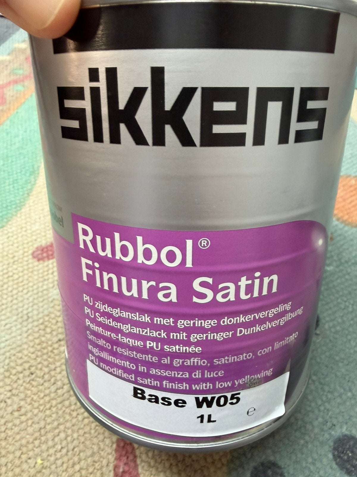 Sikkens rubbol finura ral 9010 (zuiver wit) lak 1liter, Hobby en Vrije tijd, Ophalen of Verzenden, Nieuw