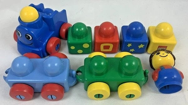 Locomotive de train LEGO Duplo Primo avec wagons - Jouets po, Overige thema's, Ensemble complet, Comme neuf, Duplo