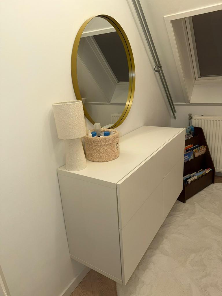 Commode met spiegel - 120x64cm, Huis en Inrichting, Tafels | Kaptafels, Zo goed als nieuw, Ophalen