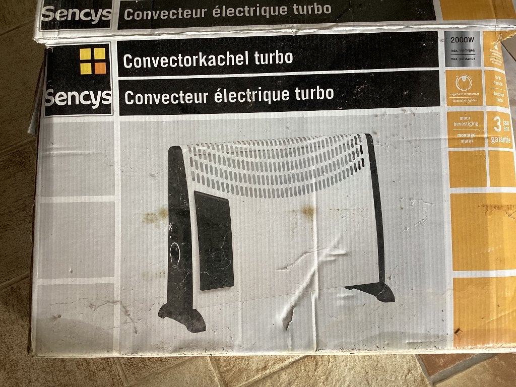 Convecteur électronique Sencys turbo 2000W, 800 watts ou plus, Enlèvement, Utilisé, 80 cm ou plus