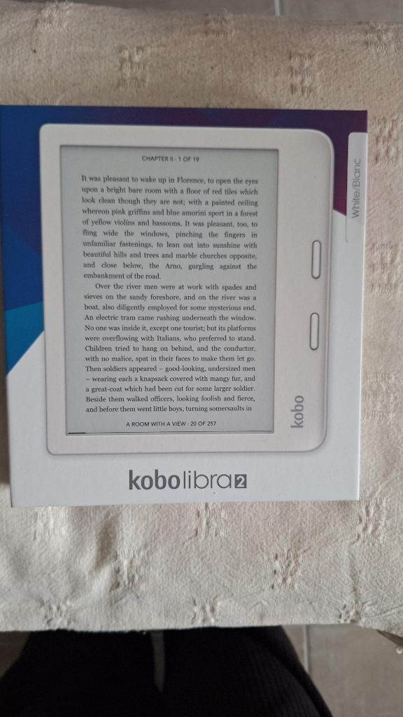 Kobo Libra 2 White + boîte d'origine + sleepcover Kobo, Informatique & Logiciels, E-readers, Comme neuf, 7 pouces, Enlèvement ou Envoi