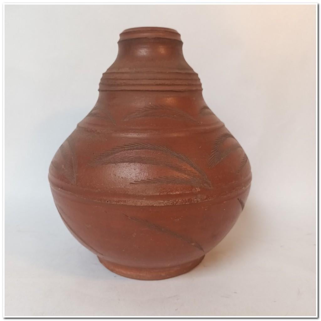 Rode aardewerken kruik hoogte 21cm, Ophalen